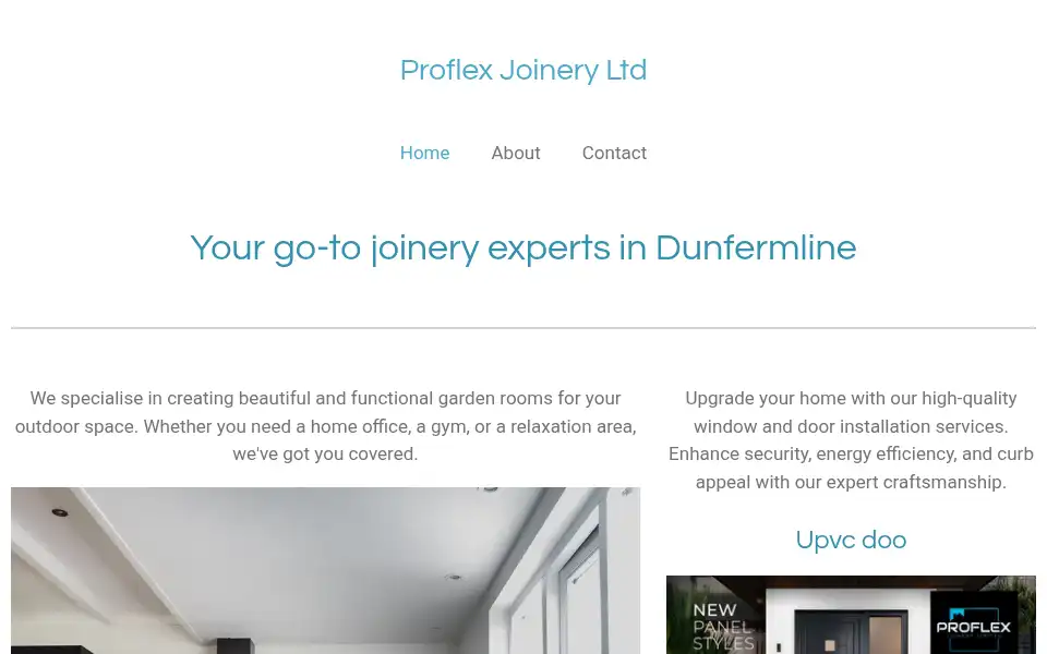 Screenshot of proflexjoineryltd.com