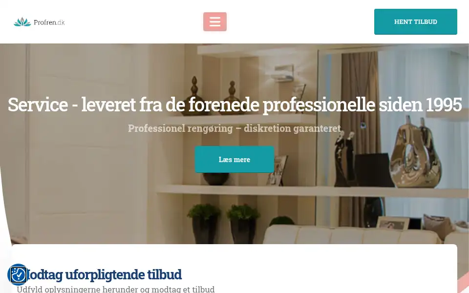 Screenshot of profren.dk