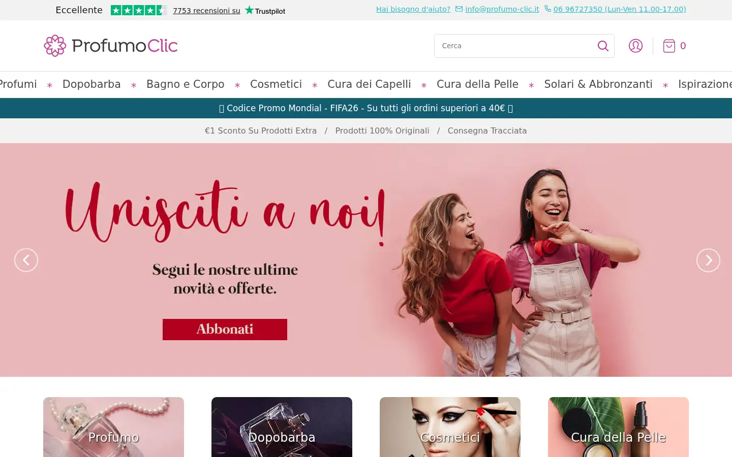 Screenshot of profumo-clic.it