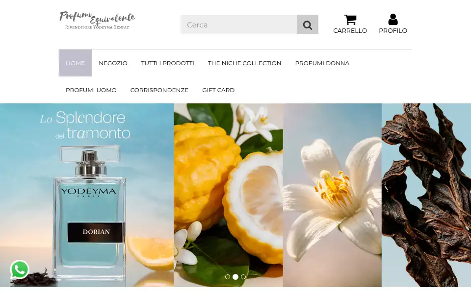 Screenshot of profumoequivalente.it