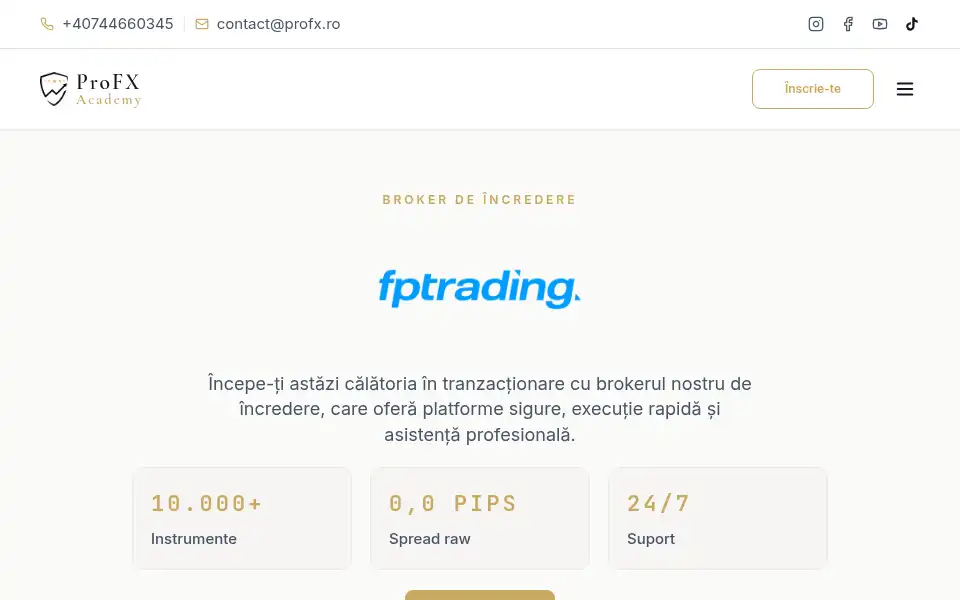 Screenshot of profx.ro