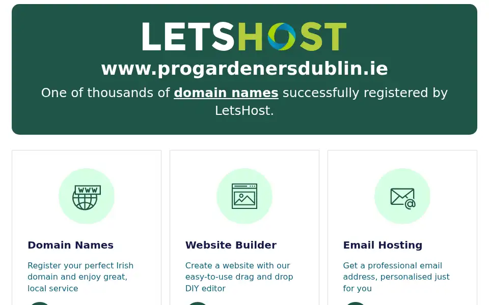 Screenshot of progardenersdublin.ie