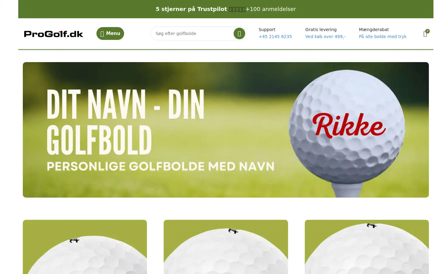 Screenshot of progolf.dk