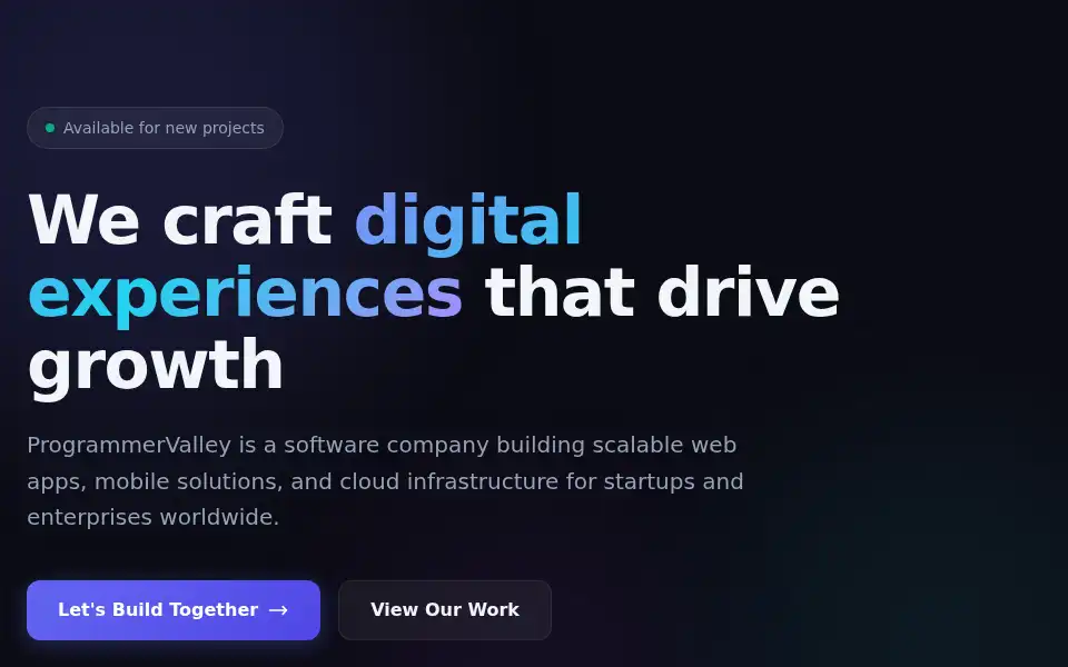 Screenshot of programmervalley.com