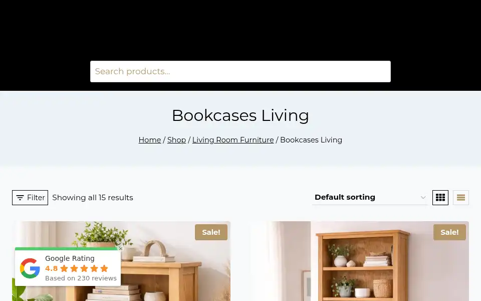 Screenshot of progressive-furnishings.co.uk