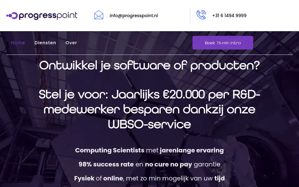 Screenshot of progresspoint.nl
