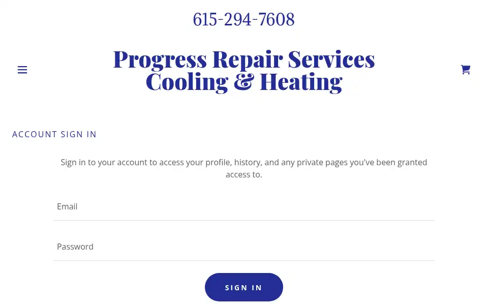 Screenshot of progressrepairservices.com