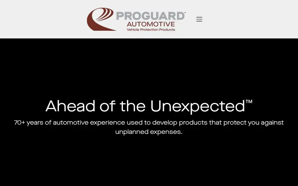 Screenshot of proguardwarranty.com