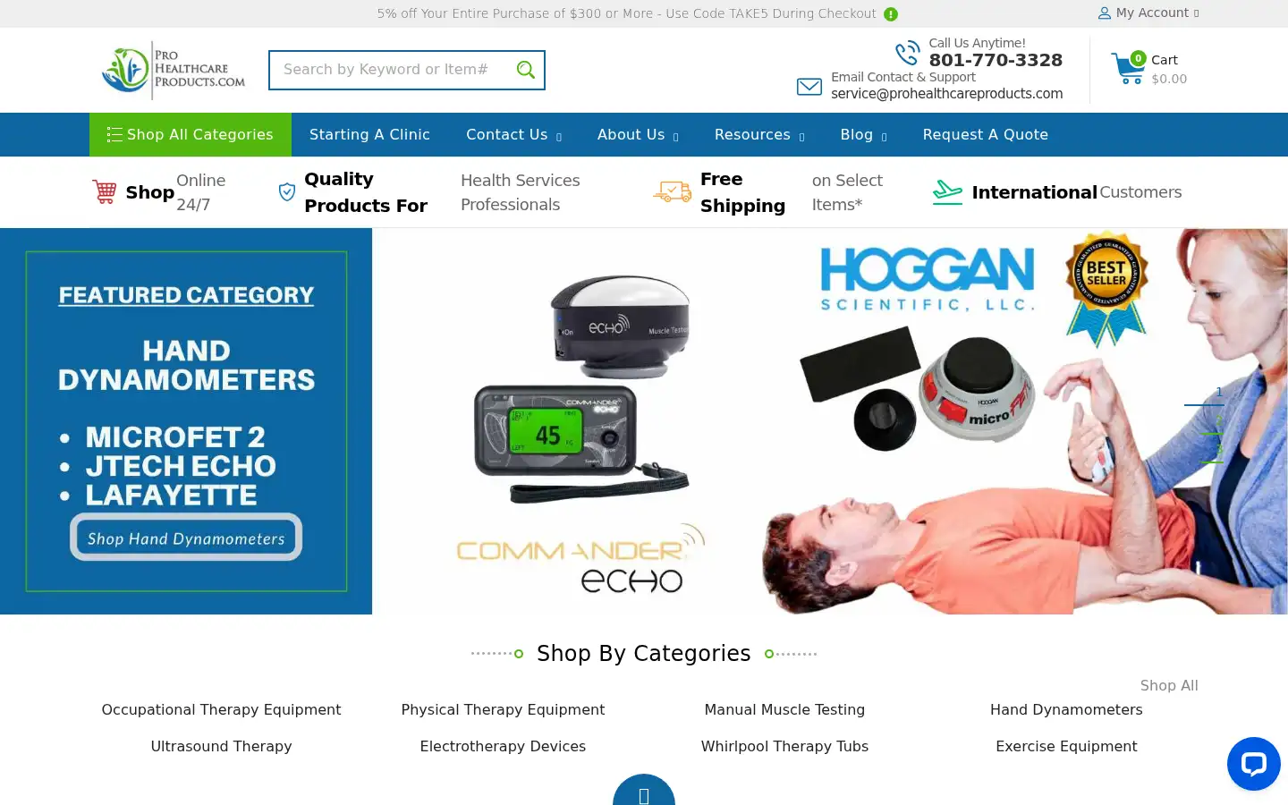 Screenshot of prohealthcareproducts.com