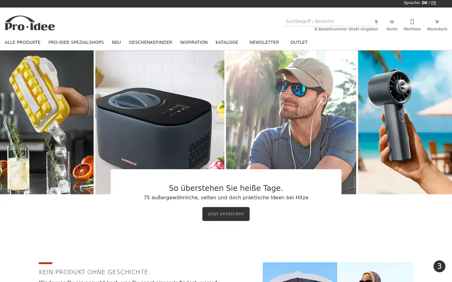 Screenshot of proidee.ch