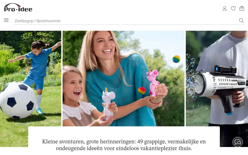 Screenshot of proidee.nl