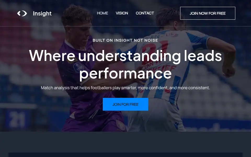 Screenshot of proinsightfootball.com