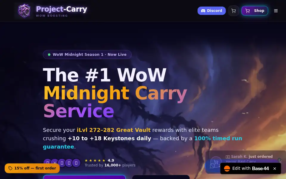 Screenshot of project-carry.com