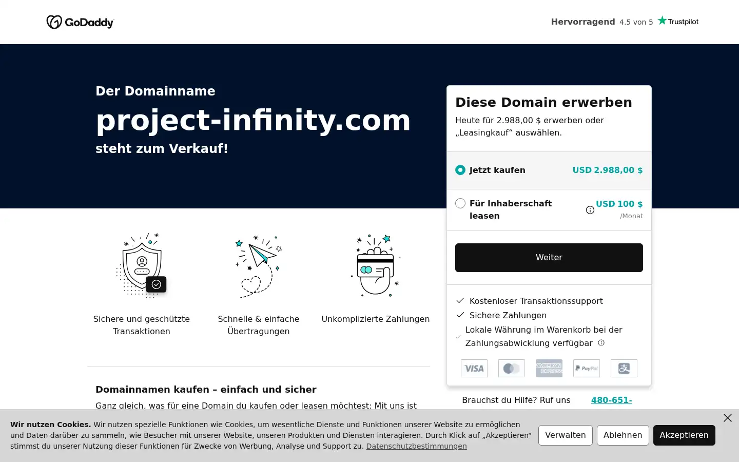 Screenshot of project-infinity.com