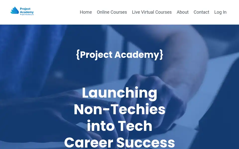 Screenshot of projectacademy.co