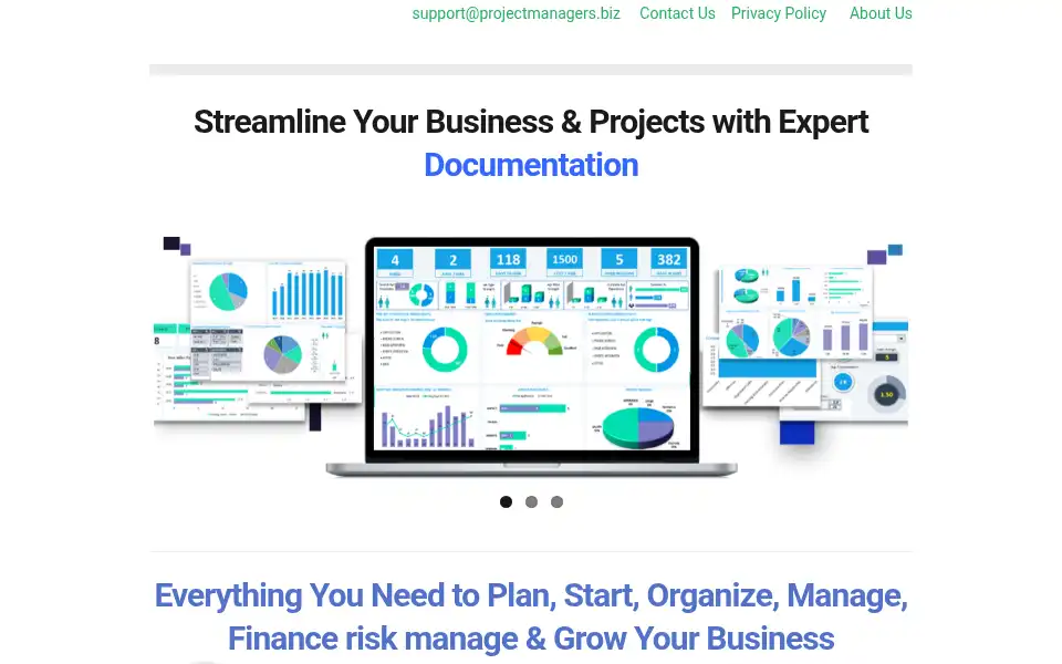 Screenshot of projectmanagers.biz