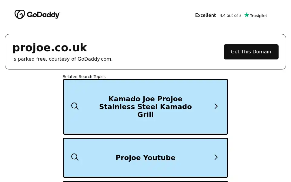 Screenshot of projoe.co.uk