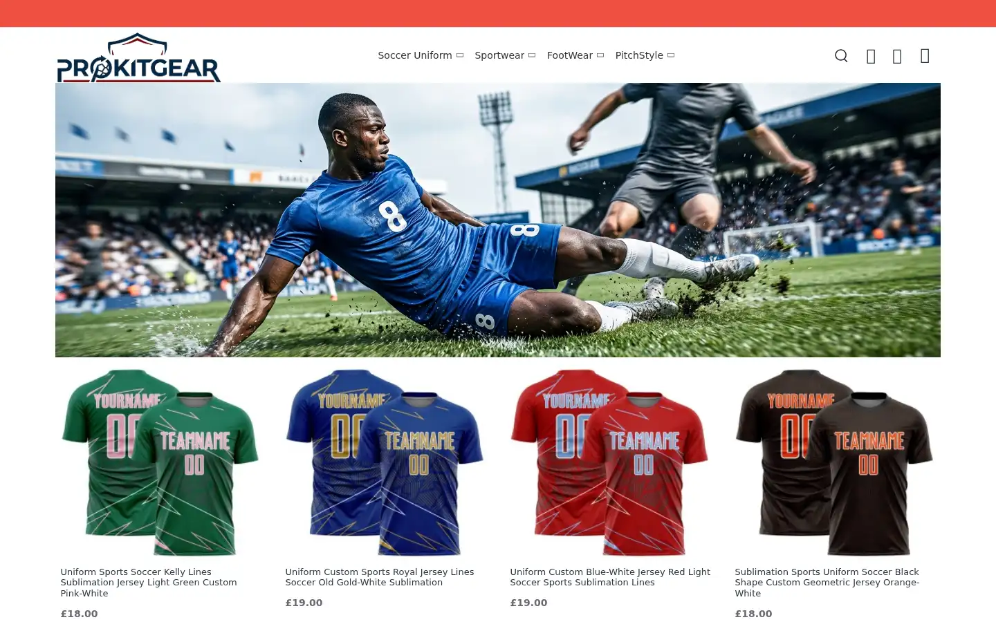 Screenshot of prokitgear.com