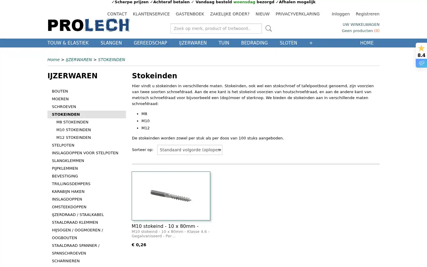 Screenshot of prolech.nl