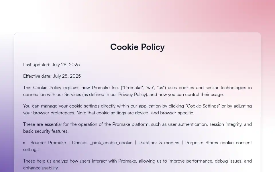 Screenshot of promake.ai