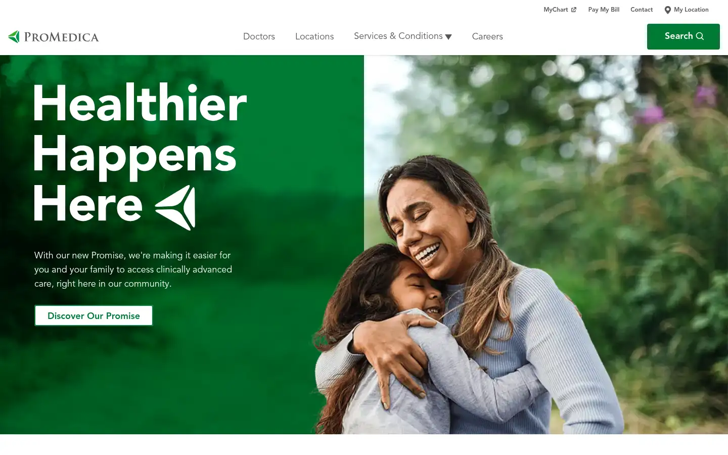 Screenshot of promedica.org