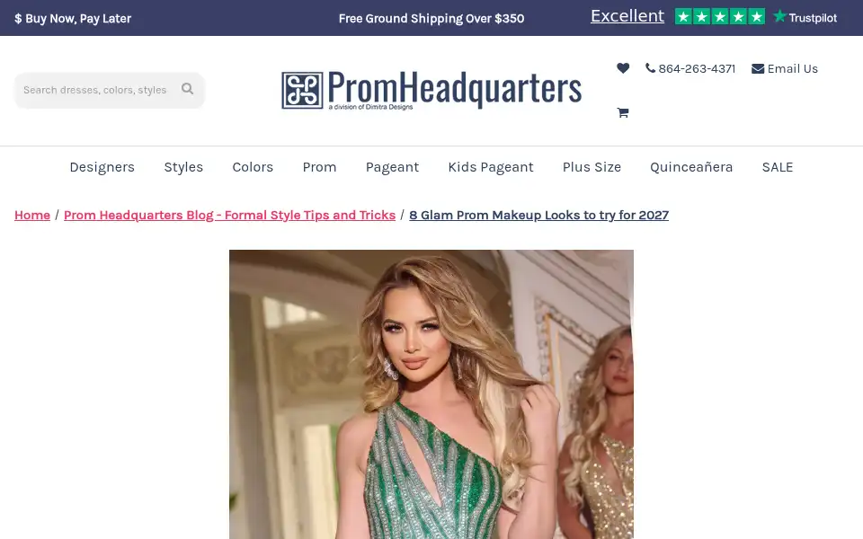 Screenshot of promheadquarters.com