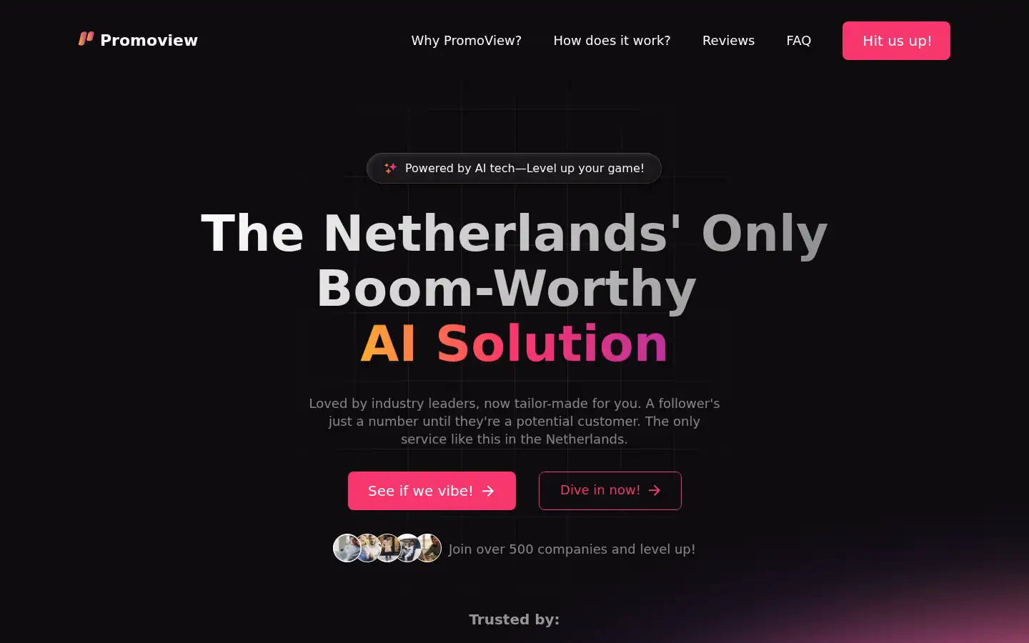 Screenshot of promo-view.io