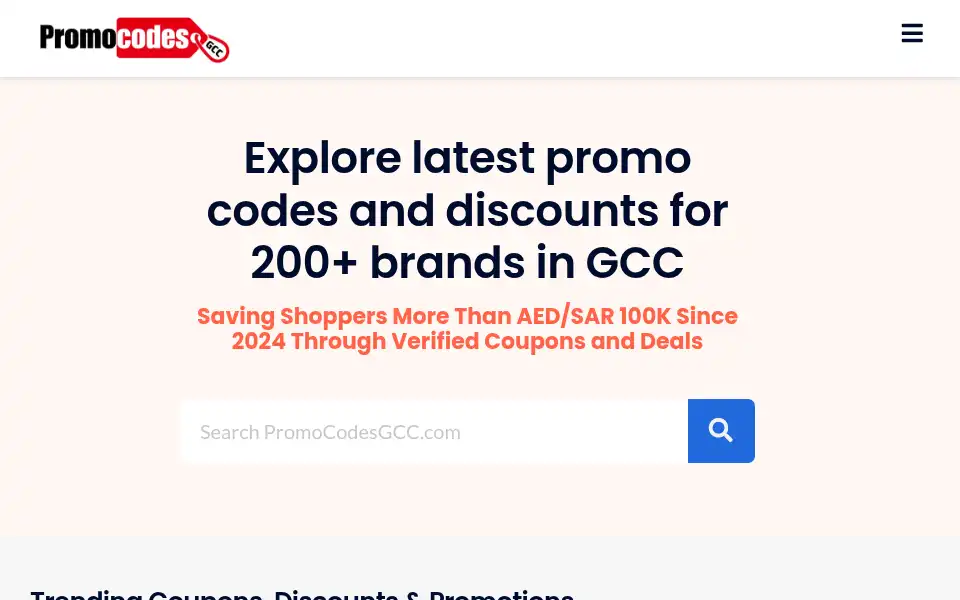 Screenshot of promocodesgcc.com