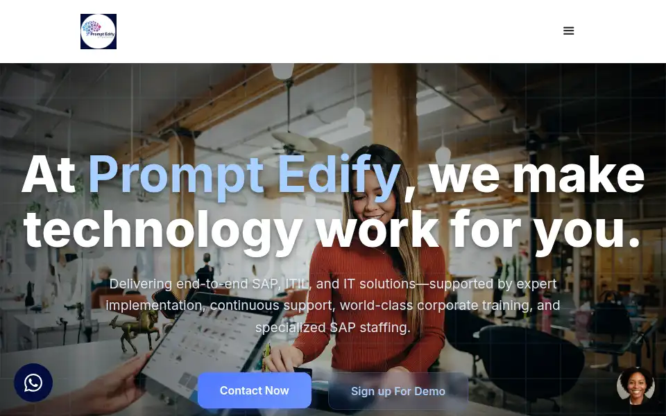 Screenshot of promptedify.com