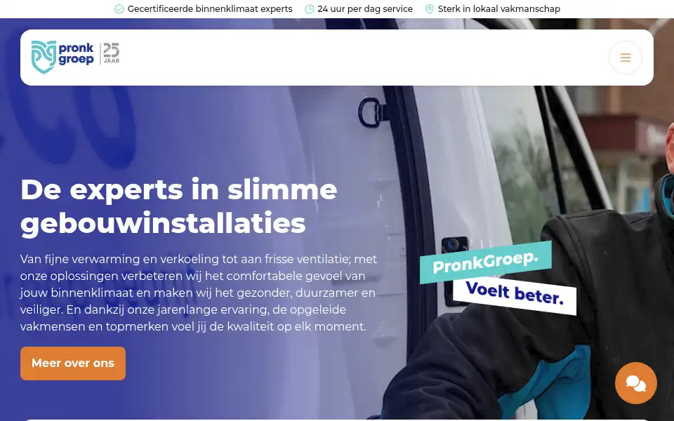 Screenshot of pronk-groep.nl