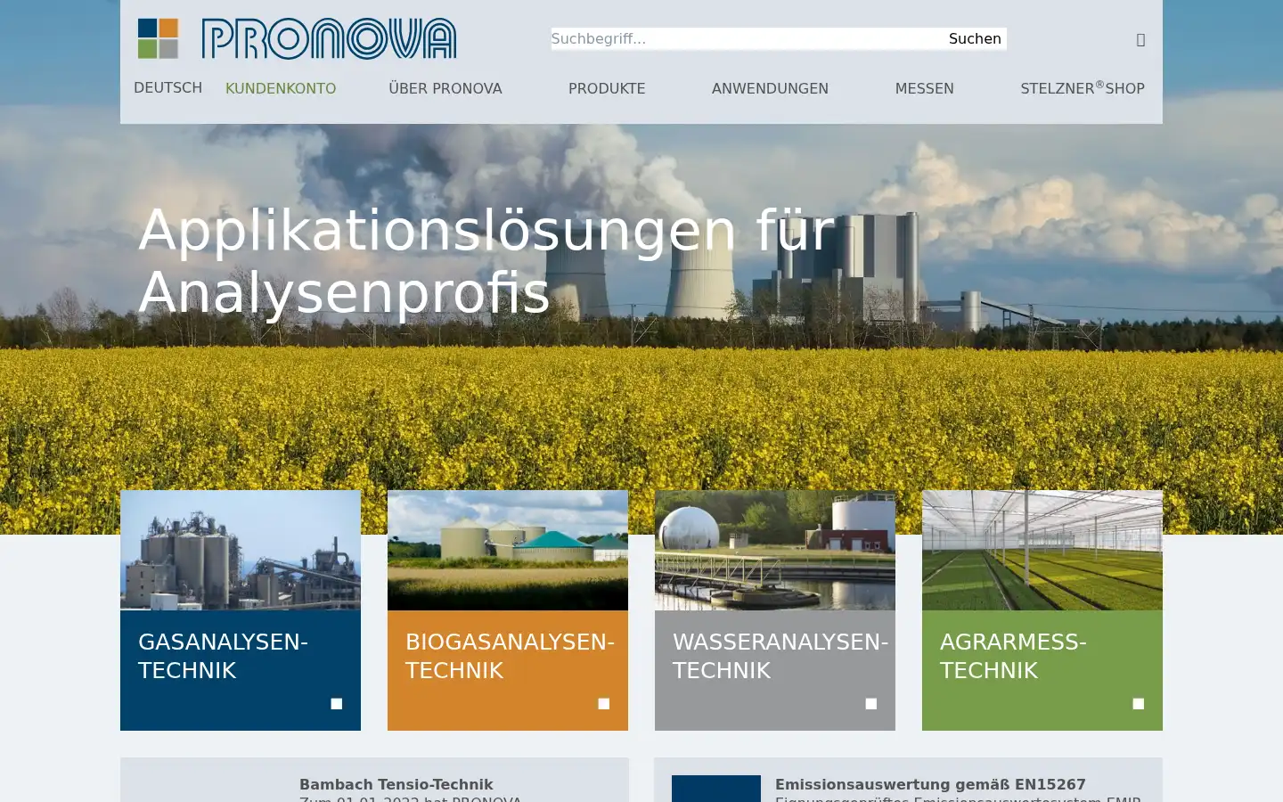 Screenshot of pronova.de