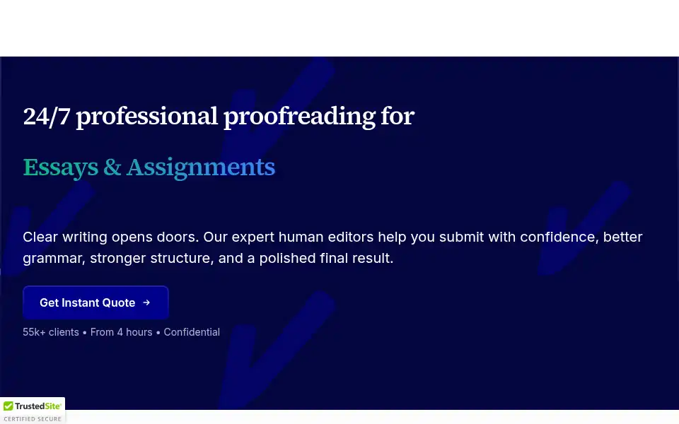 Screenshot of proof-reading.com