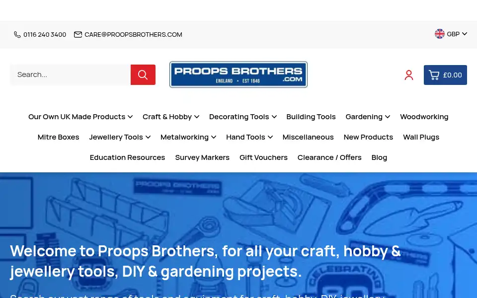 Screenshot of proopsbrothers.com