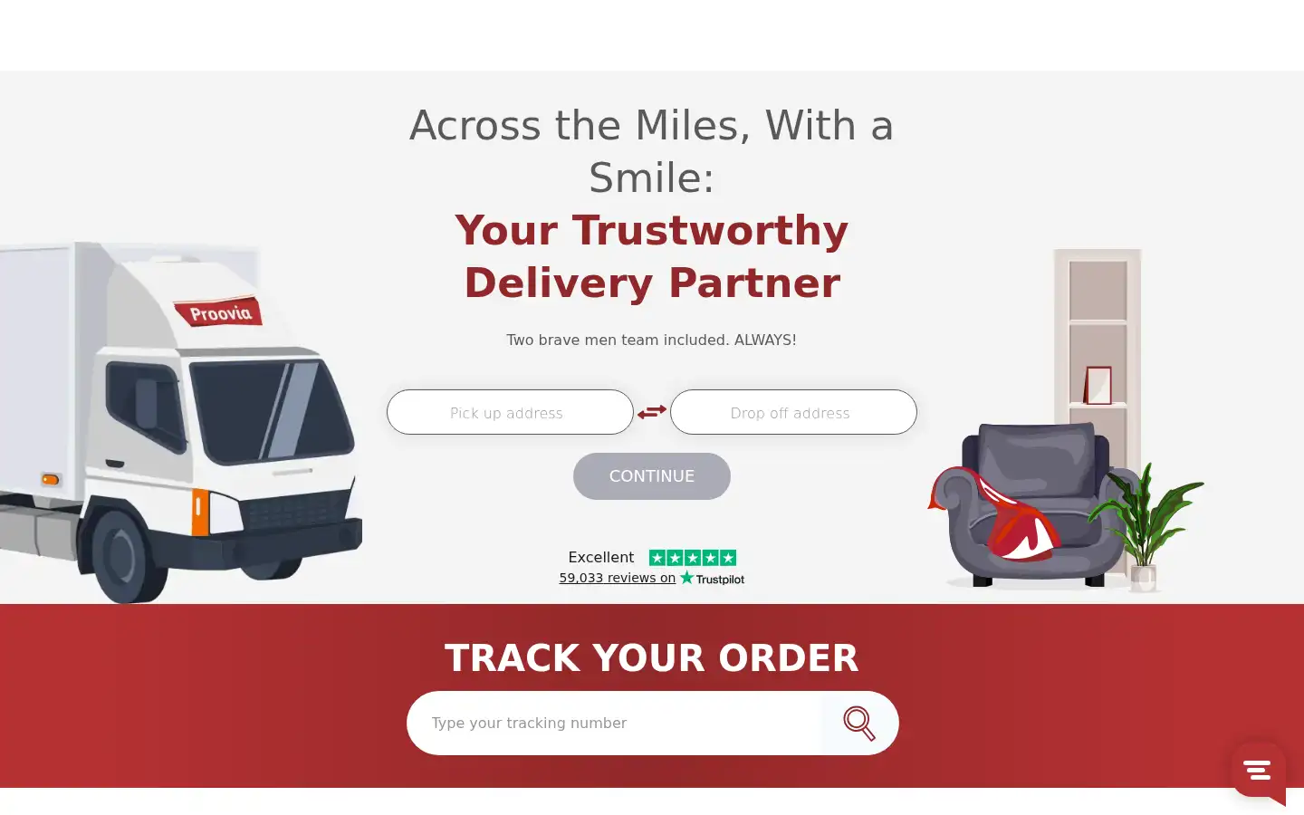 Screenshot of proovia.delivery