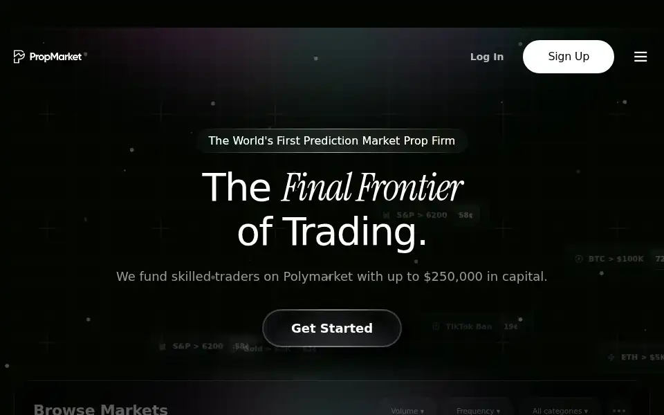 Screenshot of prop.market