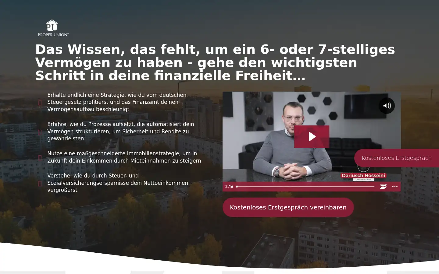Screenshot of proper-union.de