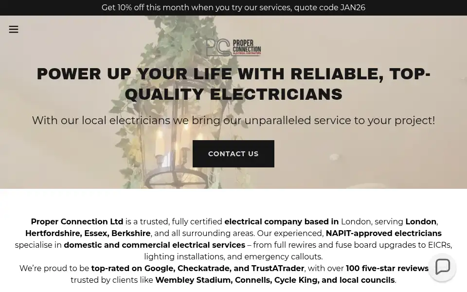 Screenshot of properconnectionltd.co.uk