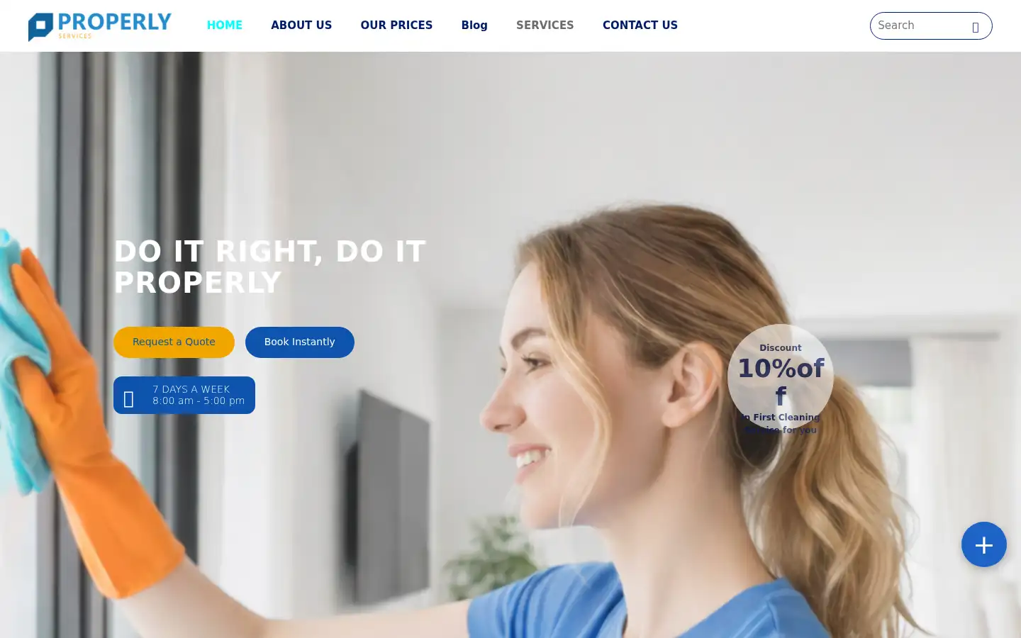 Screenshot of properly-services.co.uk