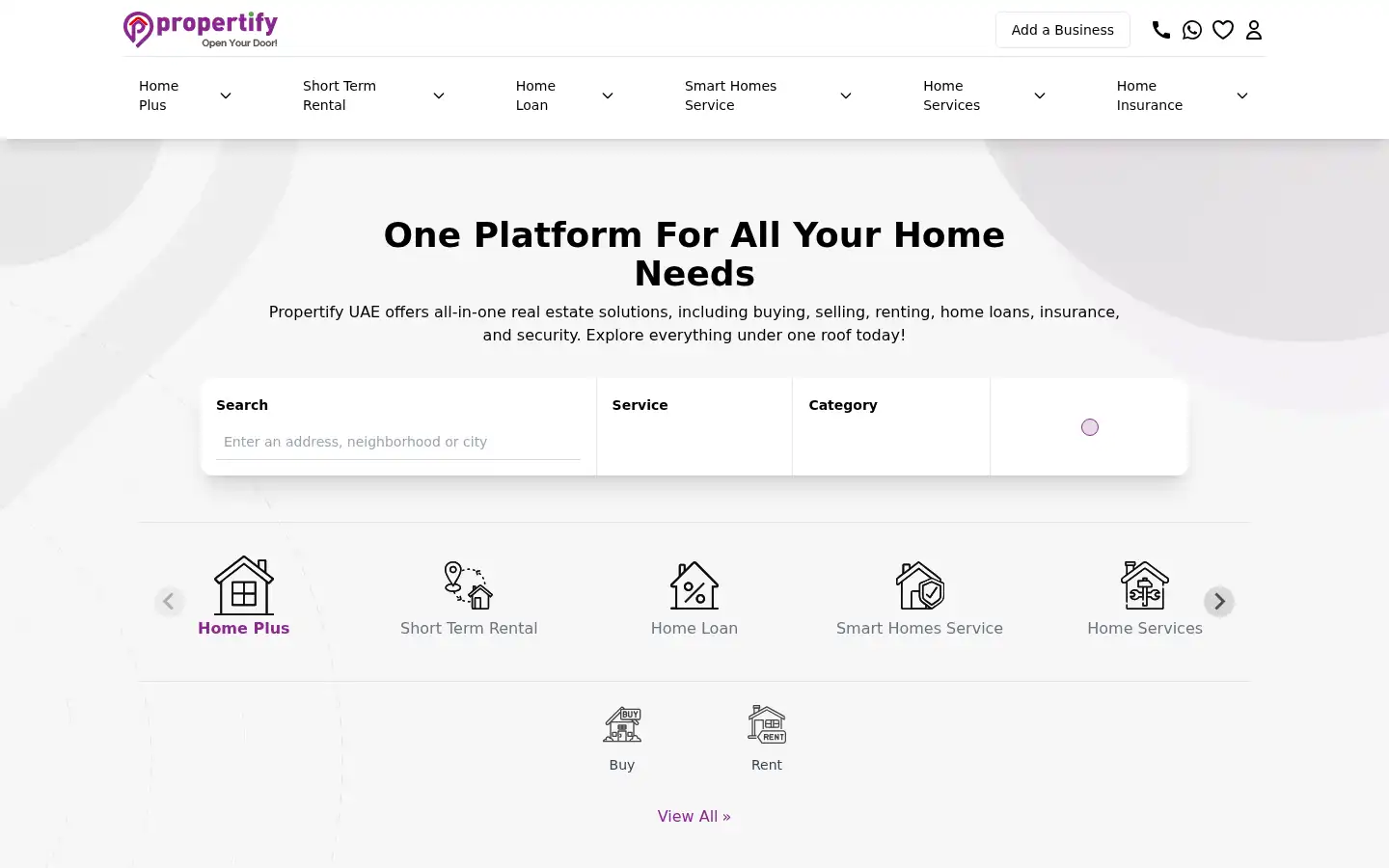 Screenshot of propertify.ae