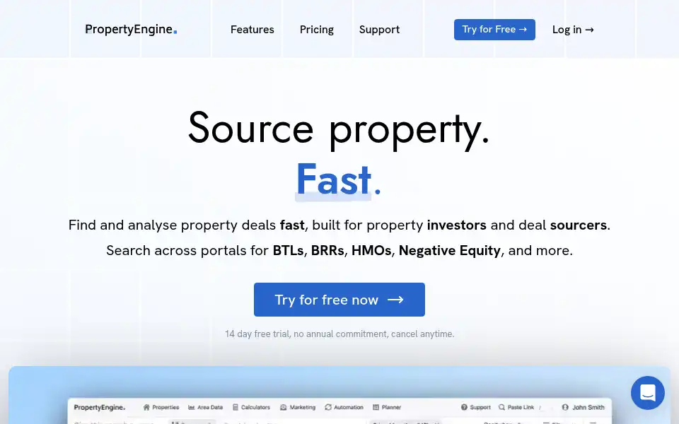 Screenshot of propertyengine.co.uk