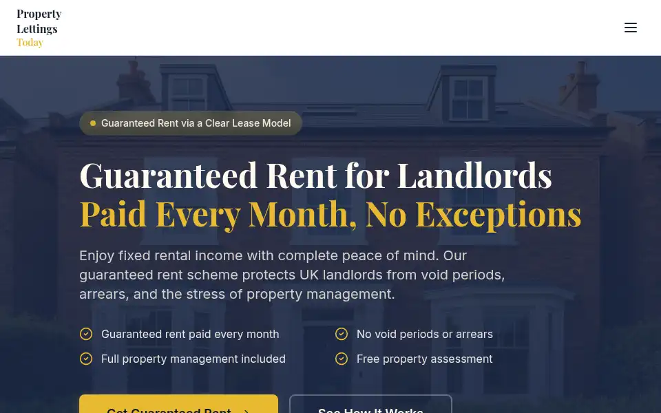 Screenshot of propertylettings.today