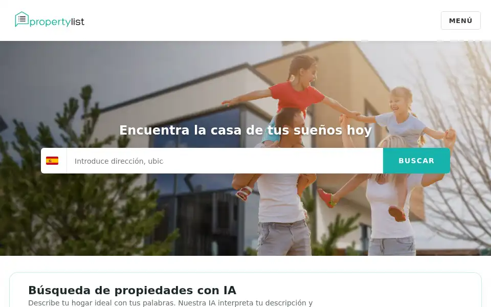 Screenshot of propertylist.es