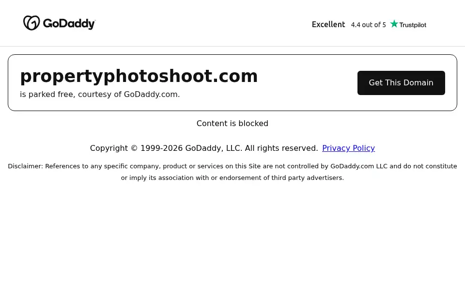 Screenshot of propertyphotoshoot.com