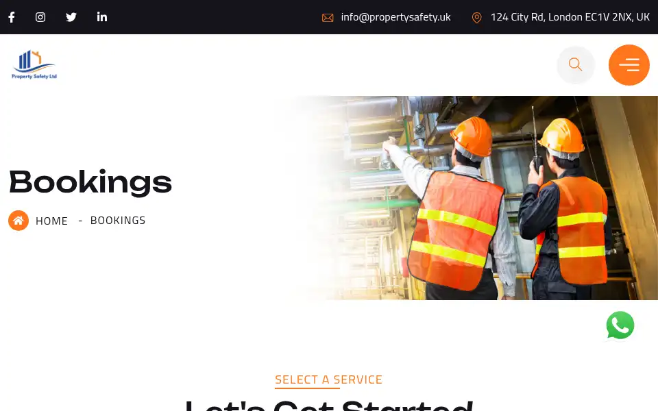 Screenshot of propertysafety.uk