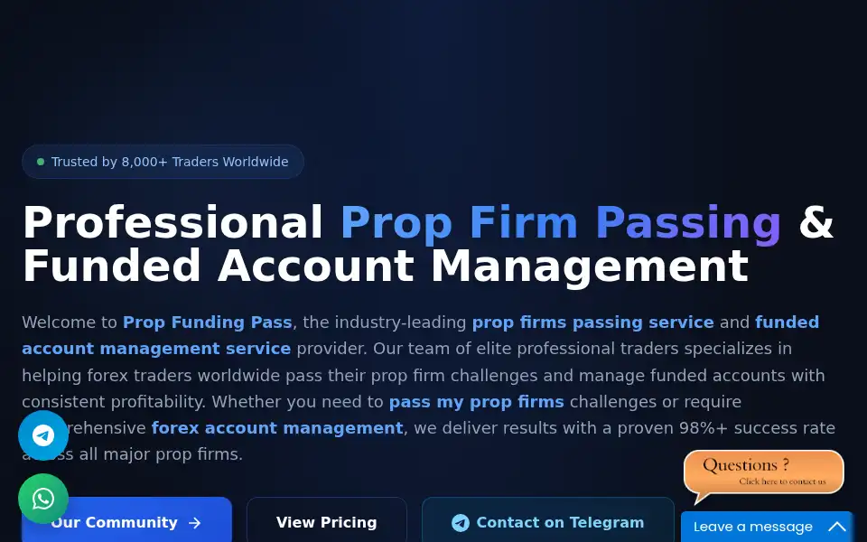 Screenshot of propfundingpass.com