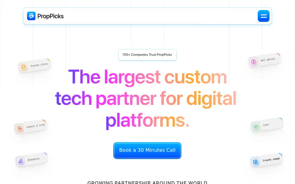 Screenshot of proppicks.com