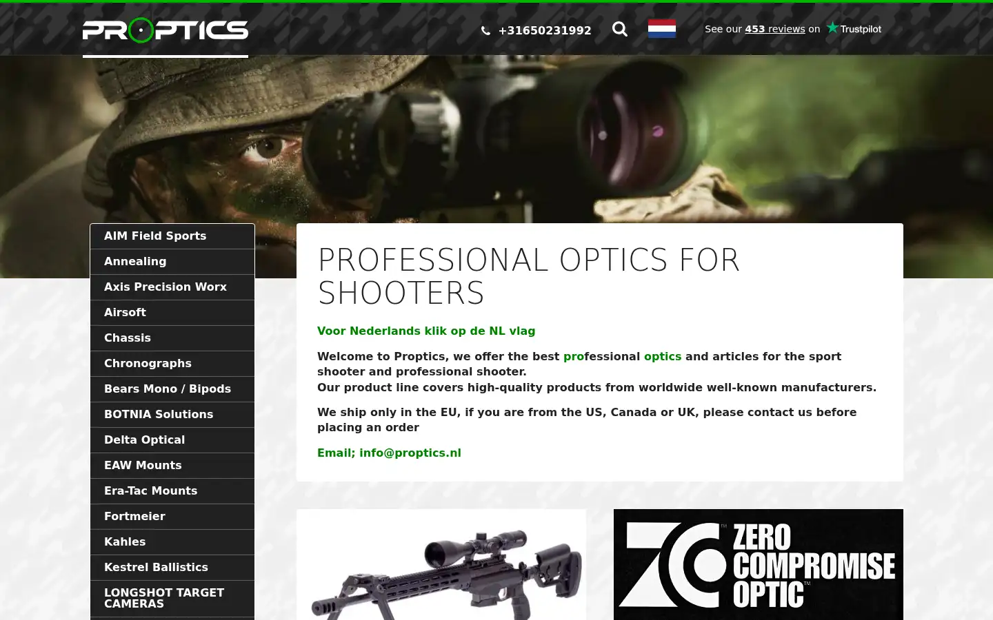 Screenshot of proptics.eu