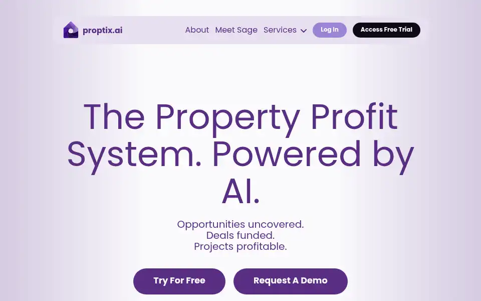 Screenshot of proptix.ai