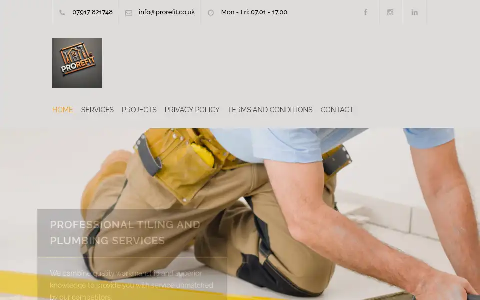 Screenshot of prorefit.co.uk
