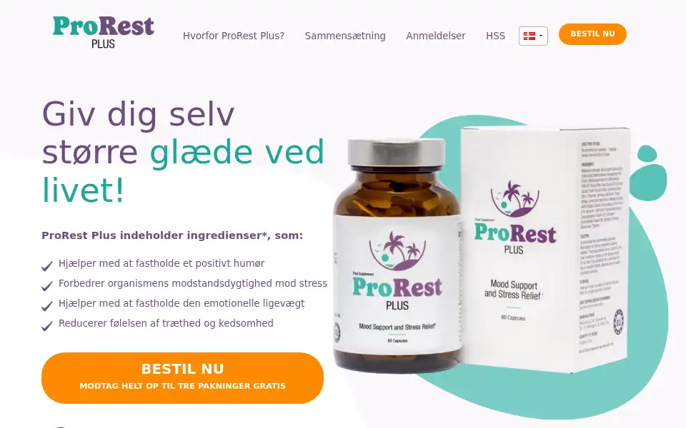 Screenshot of prorestplus.dk